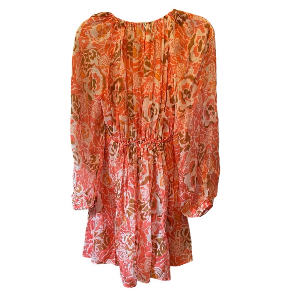 NWT Tanya Taylor’s Balloon Sleeve York Minidress. Color Guavm Multi. Size 0 - Picture 3 of 16